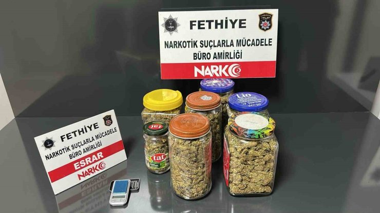 Fethiye’de 1195 gram uyuşturucu madde ele geçirildi