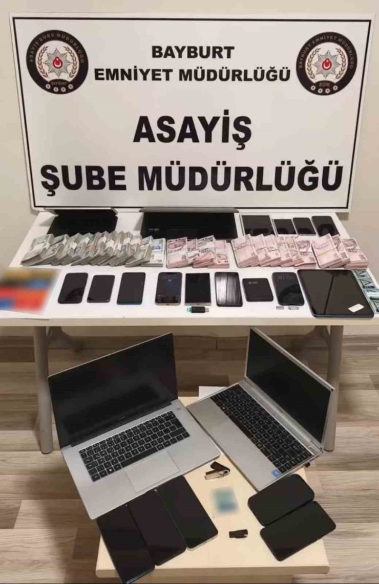 Bayburt merkezli dolandırıcılık operasyonunda 5 tutuklama