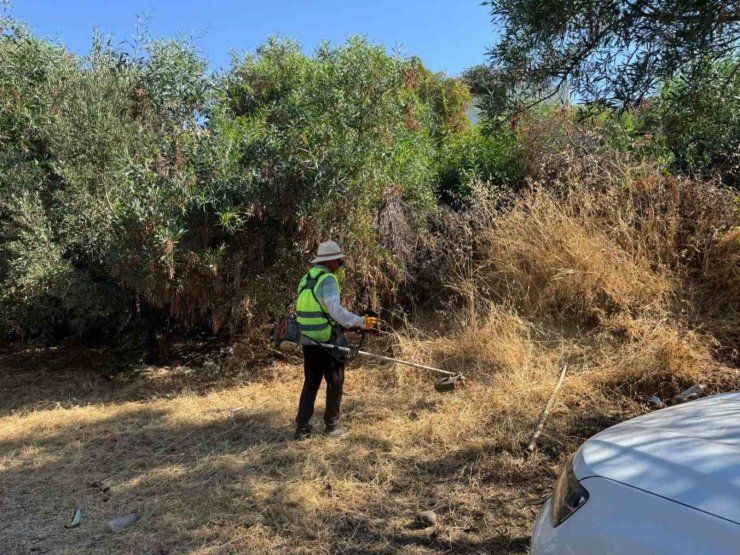 Bodrum’da ot temizliği çalışmaları sürüyor