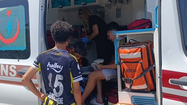 Küçük çocukların motosiklet gezintisi hastanede son buldu