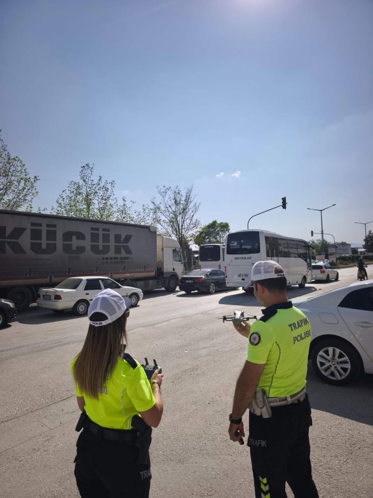 Bilecik’te trafik denetimine drone desteği