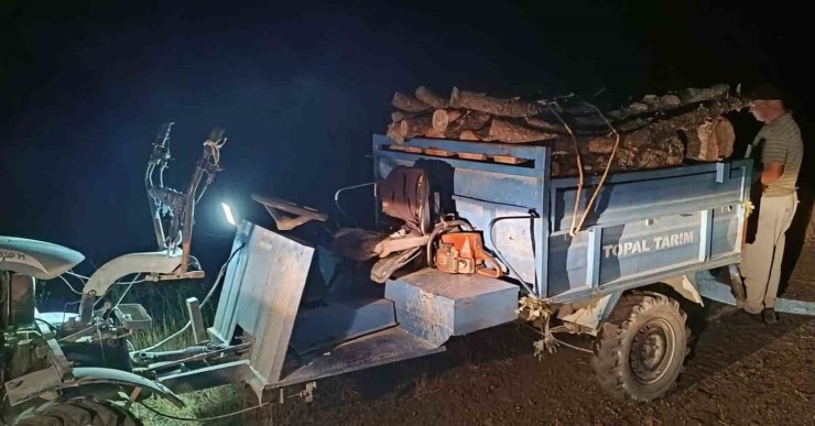 Antakya’da ormanda usulsüz kesim yapan şahıslar yakalandı