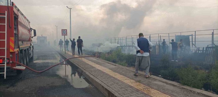 Diyarbakır’da anız yangını rüzgarın etkisiyle hayatı olumsuz etkiledi