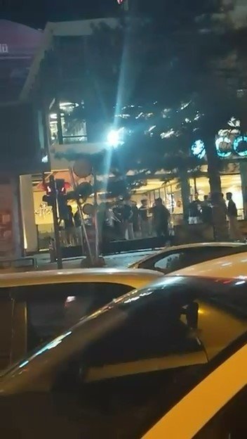 İki grup arası kavga kamerada
