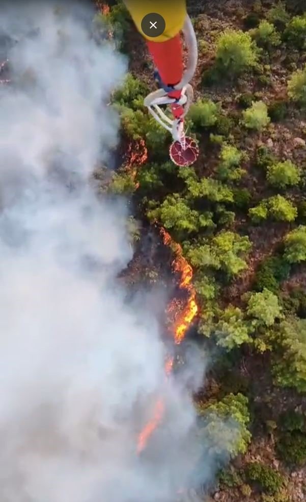 Marmaris’teki yangında hava müdahalesi başladı