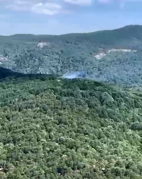 Kazdağları’nda yıldırım kaynaklı orman yangınına havadan ve karadan müdahale ediliyor