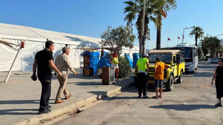 Kuşadası’nda cep uygulama noktası yerinde incelendi