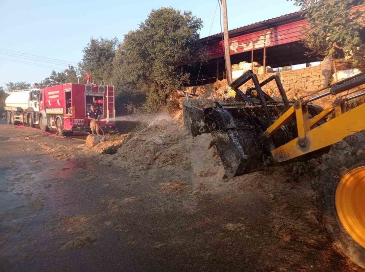 Defne’de samanlık yangını yaşandı