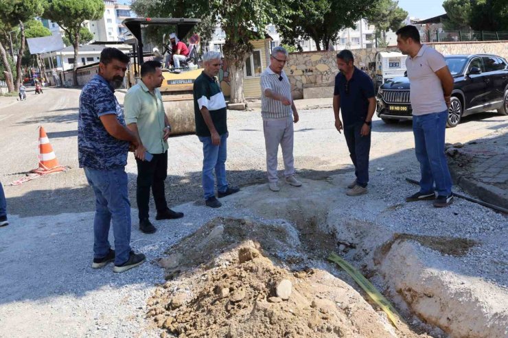 Nazilli Belediye Başkanı Tetik, yol çalışmalarını yerinde inceledi