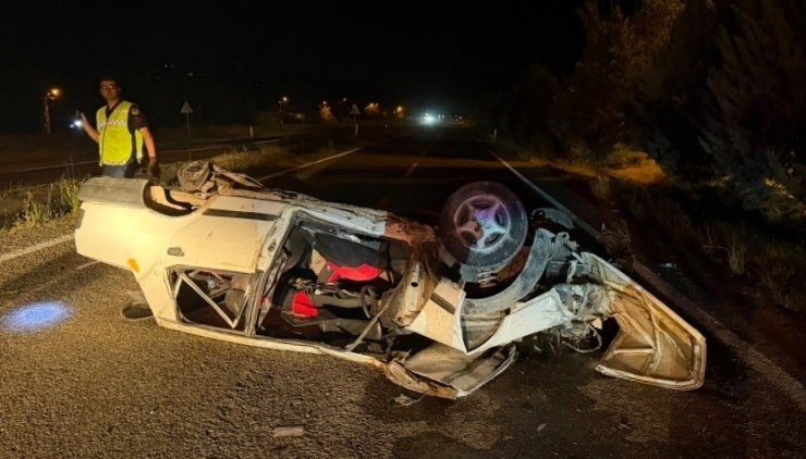 Karabük’te otomobil takla attı: 1 yaralı