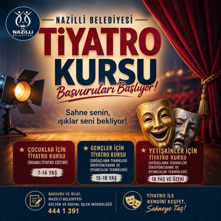 Nazilli Belediyesi’nden kişisel gelişim ve sanata iki yeni kurs