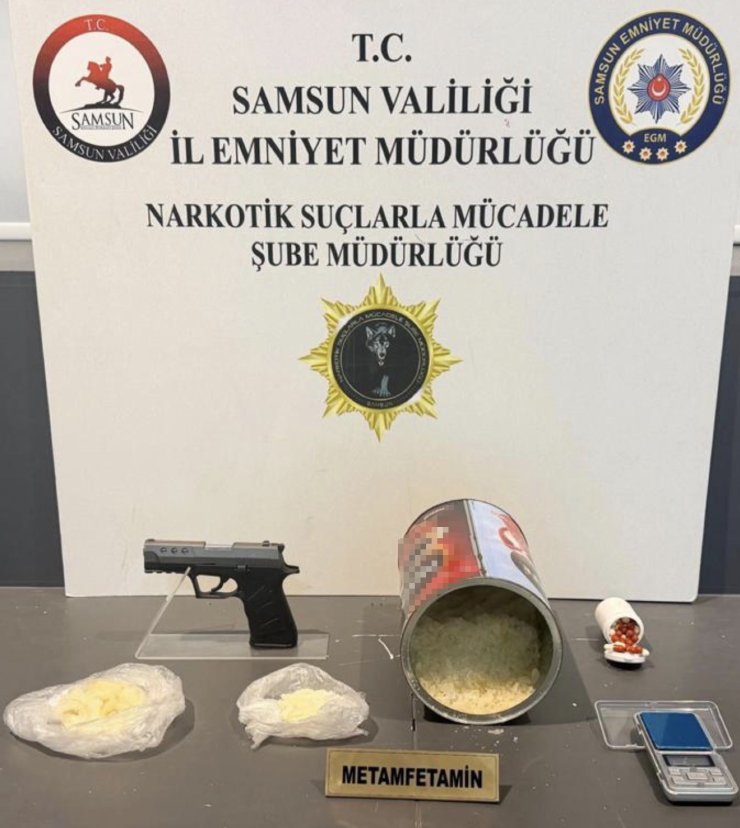 Samsun’da 760 gram metamfetamin ele geçirildi