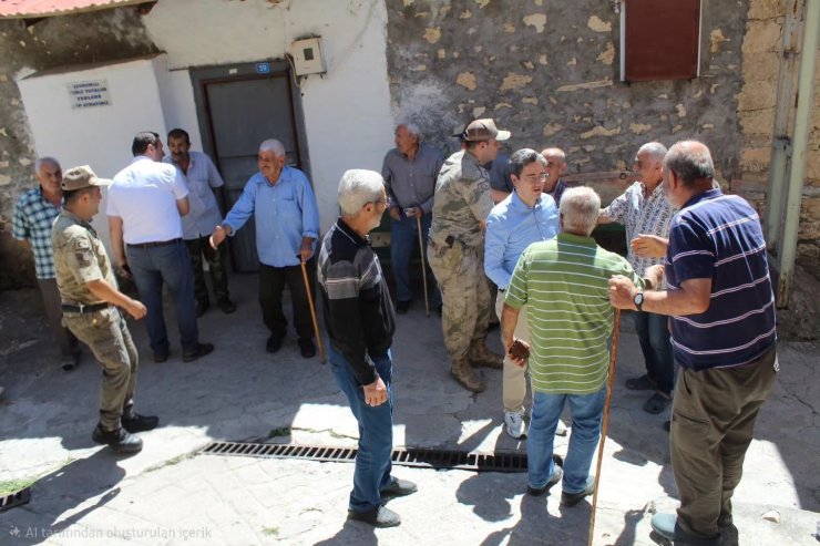 Kemaliye Kaymakamı Arıkan, Yıldızlı köyünü ziyaret etti