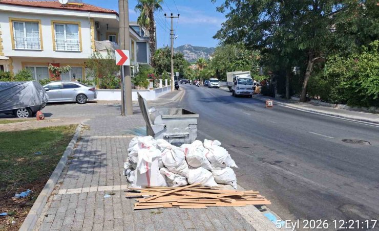 Marmaris’te kaçak moloz dökümüne ceza