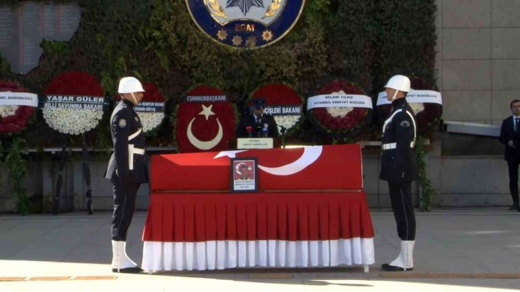 Esenurt’ta denetim sırasında şehit olan polis memuru için tören düzenlendi
