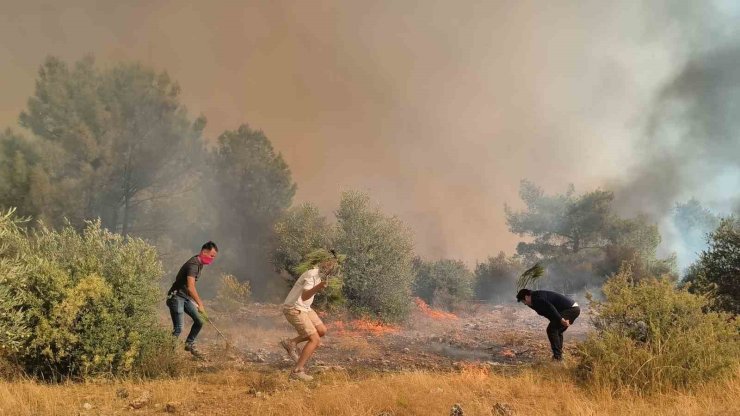 Aksu’daki orman yangınının kontrol altına alma çalışmaları devam ediyor