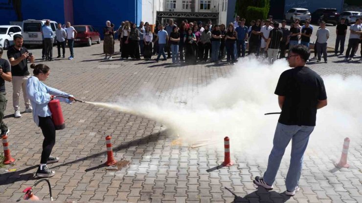 KBÜ Tıp Fakültesinde deprem ve yangın tatbikatı