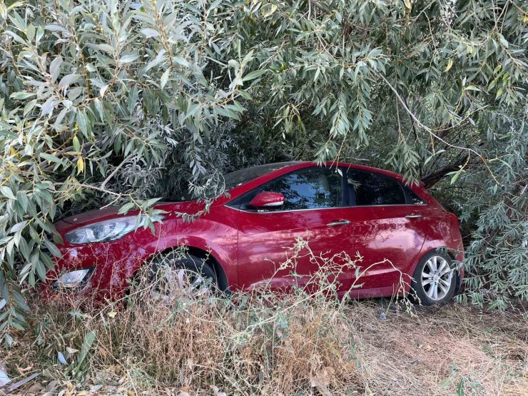 Malatya’da otomobil şarampole devrildi: 1 yaralı