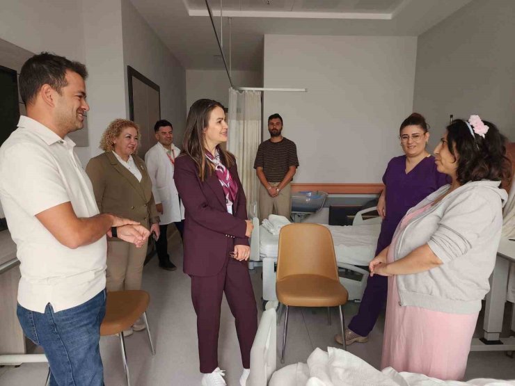 Başhekim Özbağçıvan, Kadın Doğum Servisinde incelemelerde bulundu