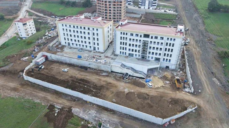 Canik Fen Lisesi inşaatında sona gelindi