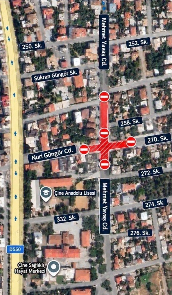 Çine’de o yol araç trafiğine geçici olarak kapanıyor