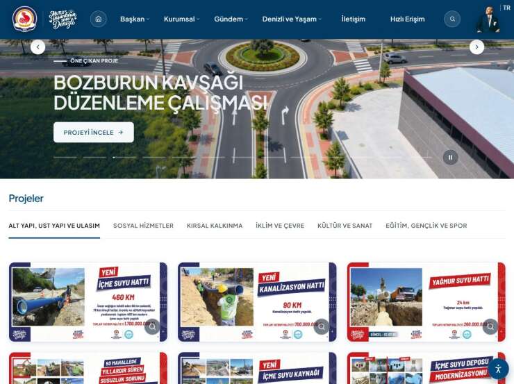Denizli Büyükşehirin dijital yüzü yenilendi