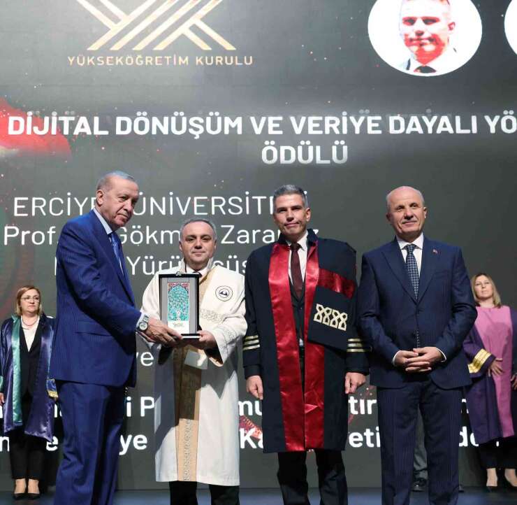 ERÜ’nün Kurumsal Büyük Veri Analitiği Platformuna YÖK’ten ödül