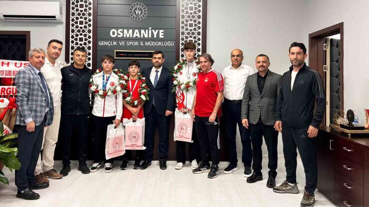 Osmaniyeli sporcular memleketlerinde coşkuyla karşılandı