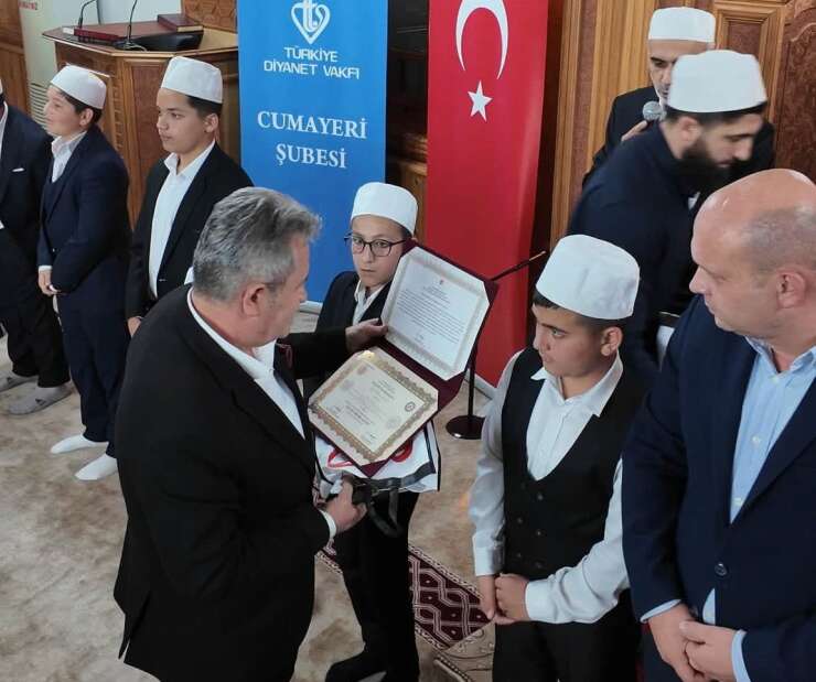 Cumayeri’nde 12 hafıza belgeleri takdim edildi