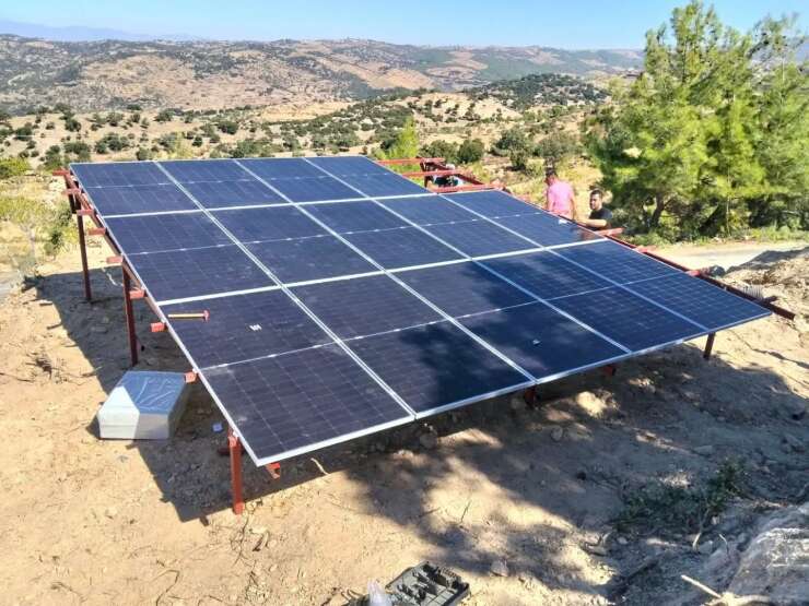 Yenipazar’da sondaj tesisine güneş enerjisi sistemi kuruldu