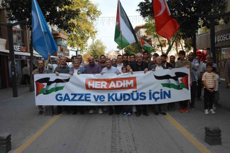 Balıkesir’de Gazze ve Kudüs için yürüyüş düzenlendi