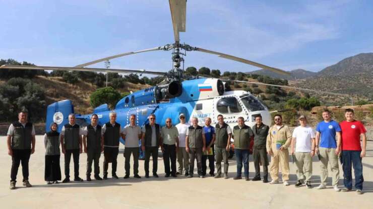 Muğla’da yangınla mücadele eden hava ekiplerine teşekkür belgesi