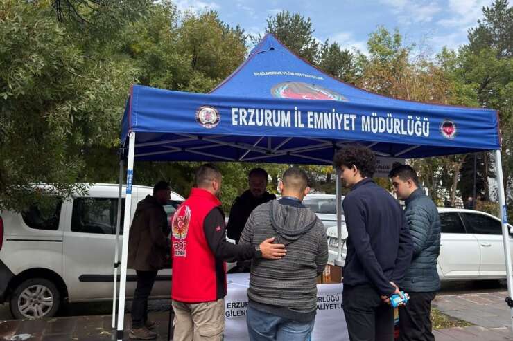 Erzurum’da üniversite öğrencilerine "El ele güvenli geleceğe" bilgilendirmesi