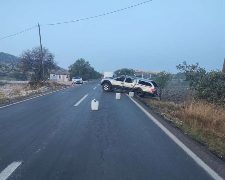 Kayganlaşan yol kazaya neden oldu