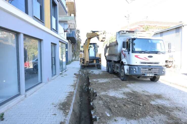 İncirliova Sandıklı Mahallesi’nde altyapı çalışmaları sürüyor