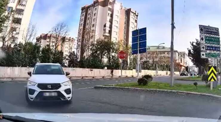 Başakşehir’de ters yöne dönmekte ısrarcı olan sürücüye ceza