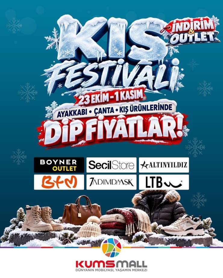 Kumsmall’da Kış Festivali başladı, indirimler koridorlara taştı