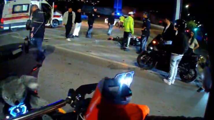 Samsun’da motosiklet devrildi, sürücü yaralandı