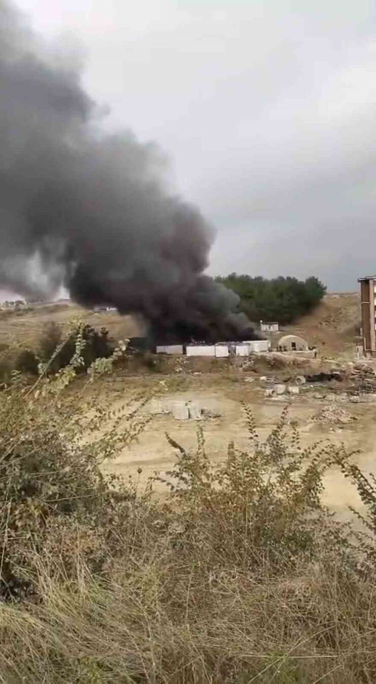 Edirne’de şantiyede yangın çıktı